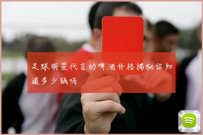 足球明星代言的啤酒价格揭秘你知道多少钱吗